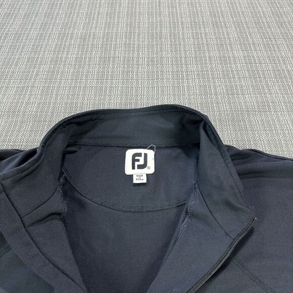 FootJoy Jacket Mens XL Black Lightweight Full Zip Outdoors Golf Nylon Stretch - Picture 2 of 11